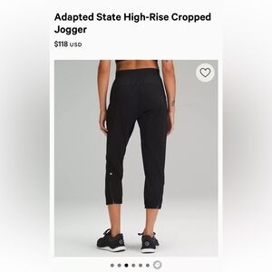 Lululemon Adapted State High-Rise Cropped Jogger